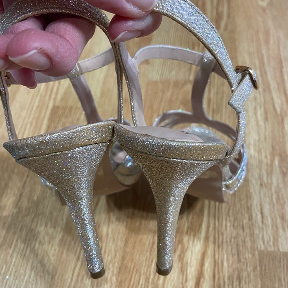 Gold nude diamond heels - Picture 6 of 8